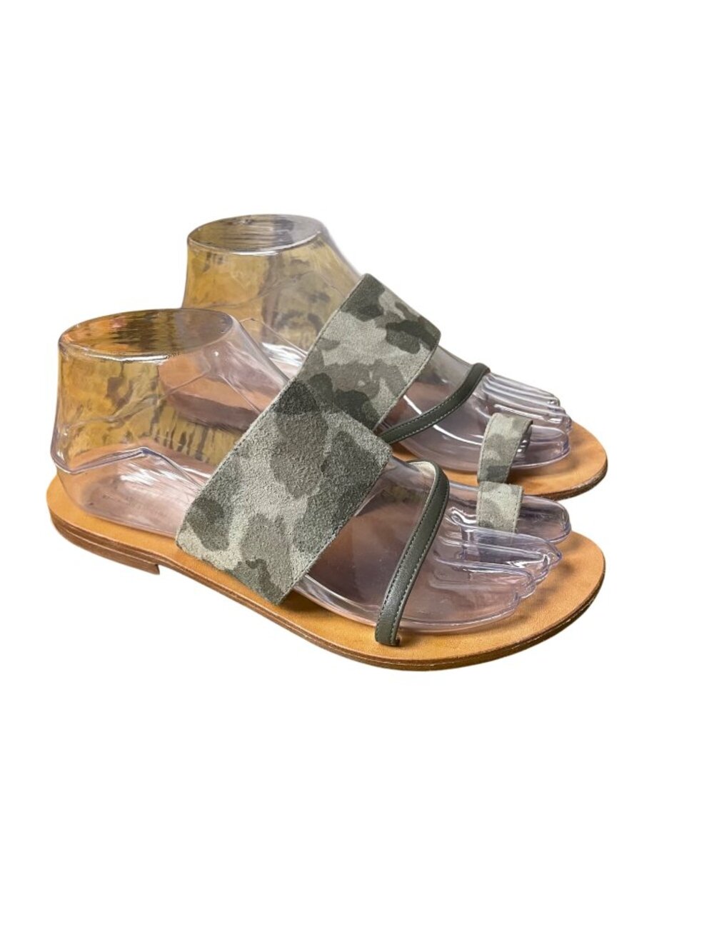 Il Sandalo Italia Tesorone Brothers Camo Leather Strappy‎ Sandals Sz 37 (EU)